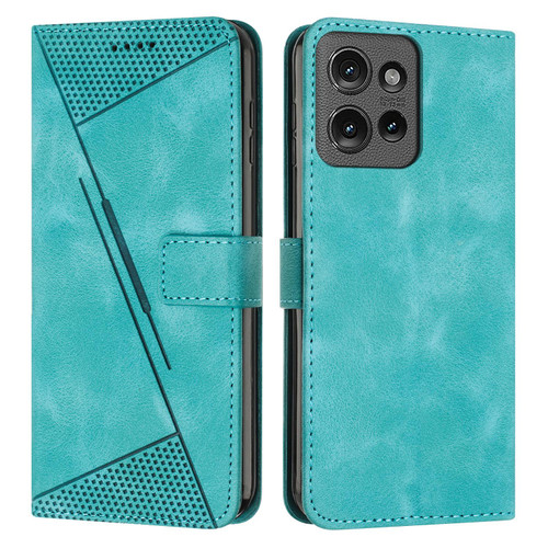 Moto G 2025 Dream Triangle Leather Phone Case with Lanyard - Green